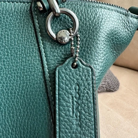 Coach Kacey crossbody bag dark green pebbled leather gunmetal hardware - Picture 6 of 12
